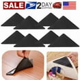 thumbnail image 2 of 4Pcs Anti Slip Rug Holder Reusable Washable Rug Stickers for Area Rugs Dual Sided Adhesive Rug Stopper Keep Corners Flat, 2 of 14