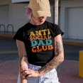 thumbnail image 2 of Anti Social Dad Club, Group of Introvert Fathers, Groovy Retro Wavy Text Merch Gift, Navy Blue T-Shirt, 2XL, 2 of 5