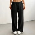 thumbnail image 7 of Nestiefly Wide Leg Sweatpants Women Low Rise Baggy Sweatpants Y2K Drawstring Cotton Lounge Pants Womens Fall Fashion 2026 Black XL, 7 of 7