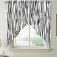 thumbnail image 2 of Black White Lines Swag Valances for Windows, Kitchen Window Curtains Over Sink, Retro Stripes Texture Minimalist Art Window Treatment Curtains for Living Room/Bedroom Curtains 2 Panel Sets 36"x45", 2 of 8