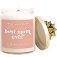Best Mom Ever Candle Sea Salt Jasmine Cream And Wood Scented Soy Wax
