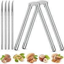 Nutcracker Tool, Sturdy Stainless Steel Walnut Nut Cracker, Easy Breaking Almonds Hazelnut Brazil Nut Pecan, for Kitchen Outdoor
