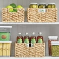 thumbnail image 2 of mDesign Hyacinth Braided Woven Pantry Bin Basket, Handles, 6 Pack, Natural/Tan, 2 of 8