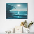 thumbnail image 6 of Daiia Turquoise Ocean Reflection Print Canvas Decorative Picture – 30x40in Artistic Wall Art, Ready-to-Hang Canvas Print for Living Room（Horizontal）, 6 of 6