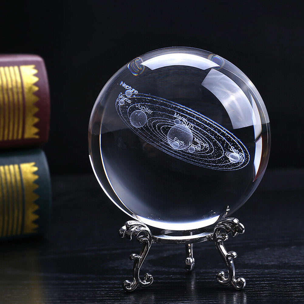 Sphere Egg Palm Stone  Black Resin Stand For Crystal Ball 