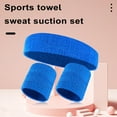 thumbnail image 5 of vnanda Cotton Sweat Bands 1 Set Sports Sweat Bands Sweat-absorbing Breathable Head Wrist Protection Soft Elastic Colorful Fitness Headband for Running, 5 of 8