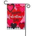 thumbnail image 3 of Evergreen 18.00In Valentines Hearts Garden Flag, , Suede Pink Red Black Double Sided 14S10654, 3 of 5