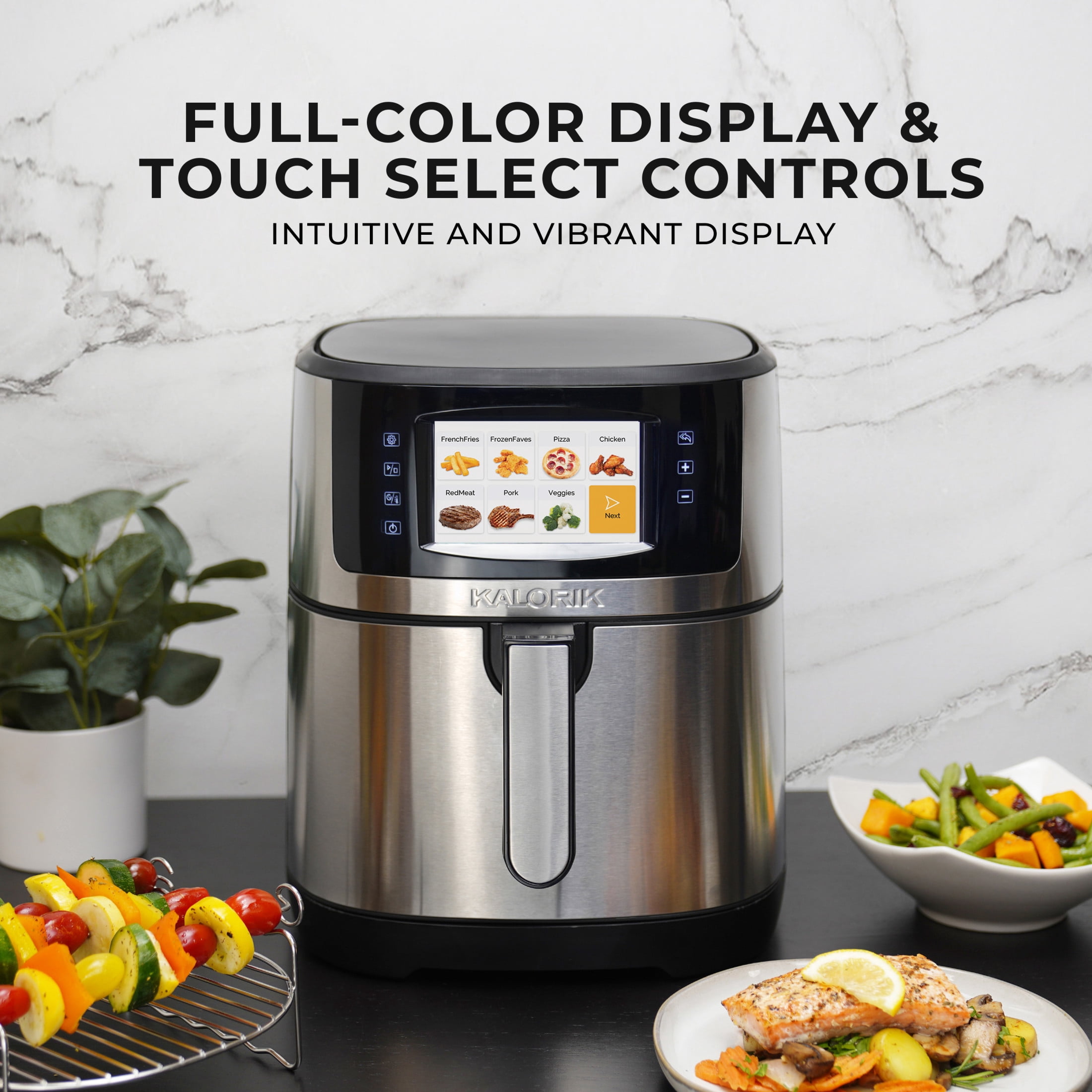 Kalorik VIVID SELECT 7 Quart High-Resolution Air Fryer with Selector Controls, in Stainless Steel (FT52333SS)
