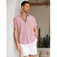 thumbnail image 6 of COOFANDY Linen Shirts for Men Short Sleeve Casual Shirts Button Down Summer Beach Wedding Shirts, 6 of 6