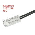 thumbnail image 2 of Uxcell KSD9700 Thermostat 115℃ N.C 5A Metal Bimetal Temperature Control Switch 2count, 2 of 5