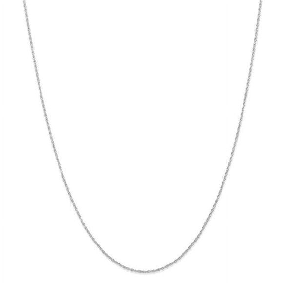 Finest Gold 0.95 mm x 16 in. 14K White Gold Carded Cable Rope Chain