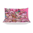 thumbnail image 4 of Kirby Cartoon 3 Piece Bedding Set, Cute Anime Printed Duvet Cover Sets For Adult Kids Boys Girls, 1 Quilt Cover & 2 Pillowcases 79x90in, 4 of 8