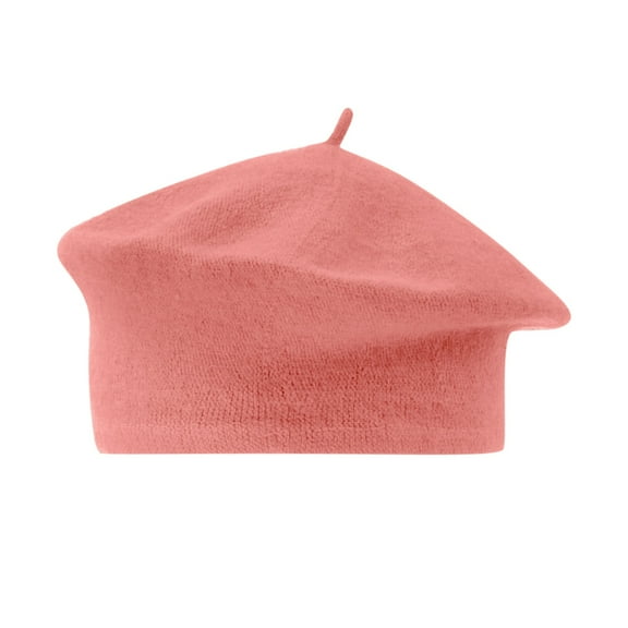 FADAACAI Men's French Beret French Hat French Beret Beret Hat Ladies Solid Color Imitation Wool Beret Bud Hat Painter Hat Pink