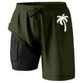 thumbnail image 4 of Kcolen Mens 5 Inch Swim Trunks Elastic Waist Drawstring Swimming Short Light Upf Bathing Suit Soft Compression Liner Summer Beach Swimming Shorts for Men, 4 of 4
