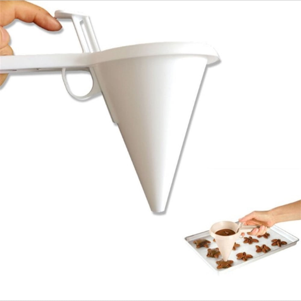 2 Pack Adjustable Buttercream Frosting Batter Funnel Handheld Portion