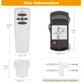 thumbnail image 4 of Universal Ceiling Fan Remote Control Kit with dimmer for AC 3-Speed Ceiling Fan Replacement for Hampton Bay Harbor Breeze Hunter UC7078T Fa, 4 of 7