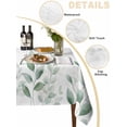 thumbnail image 2 of Sage Green Botanical Table Cloth, Pastoral Leaf Watercolor Waterproof Tablecloth for Rectangle Tables, Reusable Washable Fabric Table Cover for Restaurant Kitchen Dining Tables 60"x102", 2 of 6