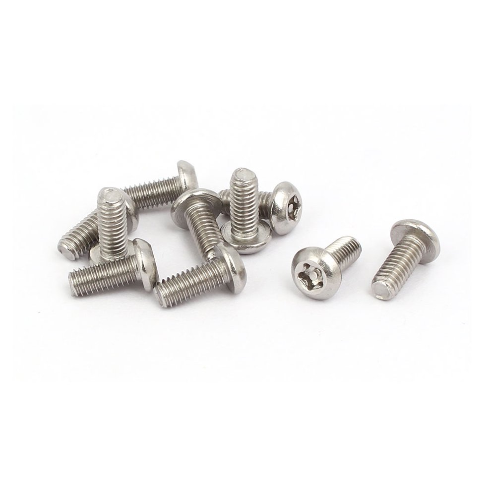 M4x10mm 304 Stainless Steel Button Head Torx Tamper Proof Screws T20