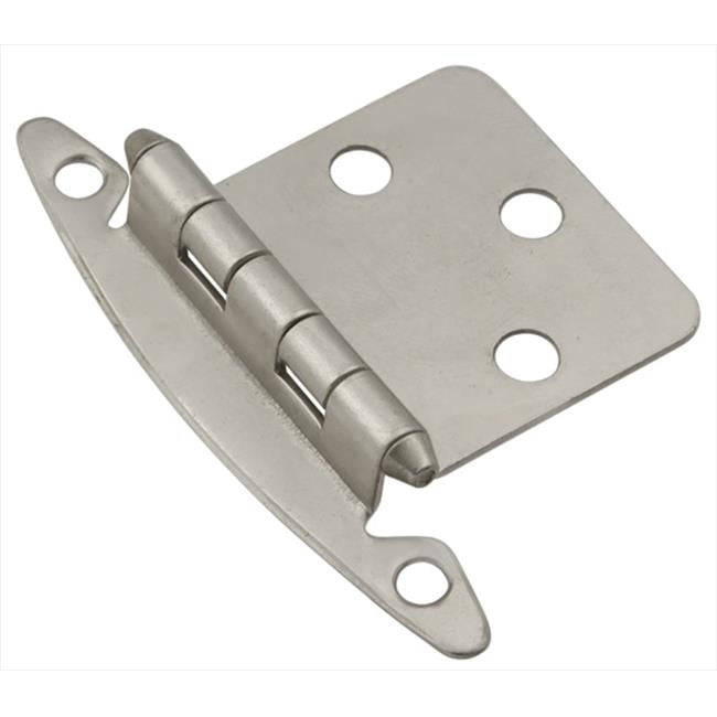 Satin Nickel Flush Surface Mount Hinge 2Pack