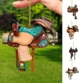thumbnail image 4 of Dream Lifestyle Saddle Keychain Realistic Looking Wear Resistant Acrylic Saddle Keychain Hanging Charms Car Ornament Birthday Gift, 4 of 8