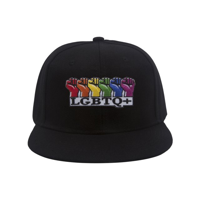 Gravity Threads LGBTQ+ Rainbow Fists Pride Patch Snapback Cap - Black