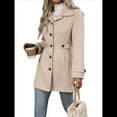 thumbnail image 1 of Women'S Winter Classic Outwear Overcoat with Pockets Single Breasted Pea Coat XL, 1 of 6