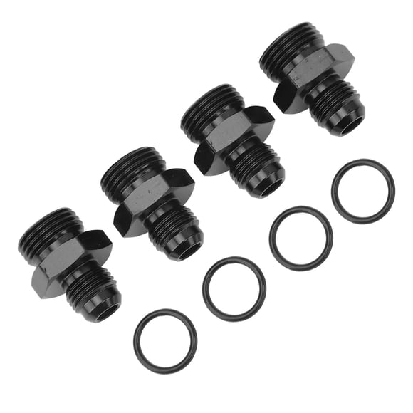 ORB Flare Fitting, 4Pcs ORB  Male Fitting Aluminum Alloy 1500PSI O  Male Flare Adapter for Oil Cooler
