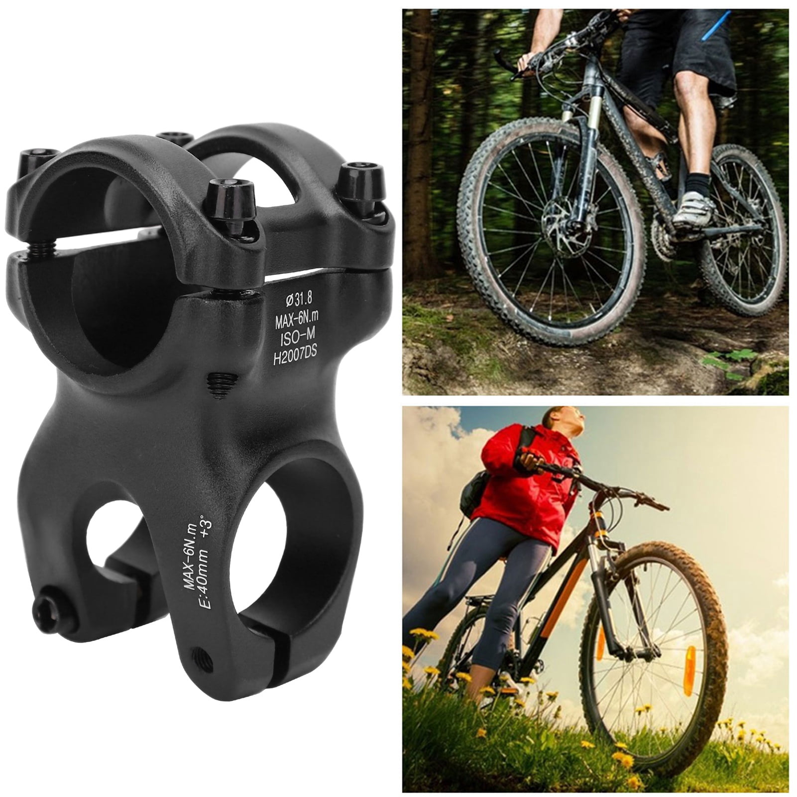 Potence de Vélo, Tige Rehaussante de Potence de Guidon de Bicyclette à Angle Négatif Tige en Alliage d'Aluminium Potence de Vélo VTT pour Vélo de Montagne Vélo de Route BMX VTT Potence de Vélo, Tige Rehaussante de Potence de Guidon de Bicyclette à Angle Négatif Tige en Alliage d'Aluminium Potence de Vélo VTT pour Vélo de Montagne Vélo de Route BMX VTT
