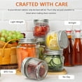 thumbnail image 4 of SHiZAK Small Glass Mason Jars with Lids - 4 oz Vintage Canning Jars Pickling Jars for Jelly Jam Honey Pickles Spice Essential Preserver for Home Storage and Gifting 8 Pack, 4 of 5