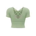 thumbnail image 5 of Lenago Women Tops Tops for Women Long Sleeve Breathable Shirt Fast Dry Workout Hiking Tops for Women Green S, 5 of 7