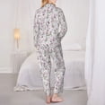 thumbnail image 6 of Goofa Orchids Flowers Printed Women’s 2 Piece Pajama Set Super,Pajamas Women's Long Sleeve Sleepwear Soft Button Down Loungewear Pjs Lounge Set Nightwear-Small, 6 of 9