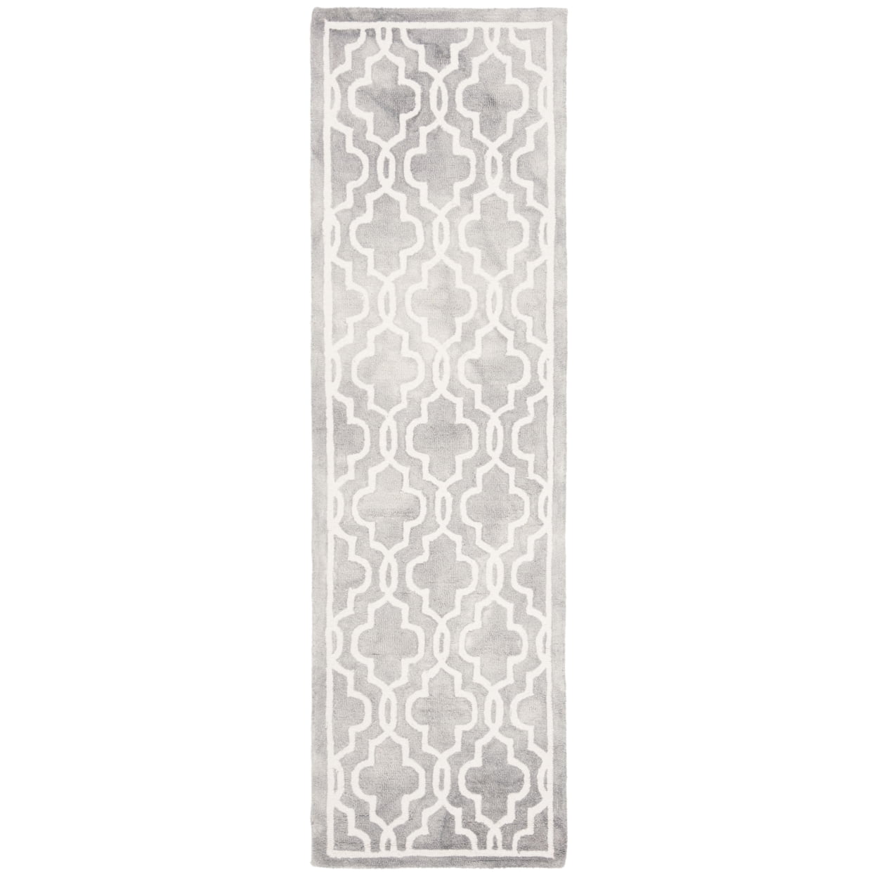 SAFAVIEH Dip Dye Leighton Geometric Wool Area Rug, Grey/Ivory, 5' x 8'