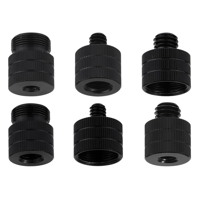 6pcs Mic Stand Adapter, Camera Stand Adapter Mic Screw Adapter Mic Thread Adapter for Microphones Cameras Stands