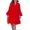 Bright Red, variant on Women's Plus Size Full Size Eyelet Ruffled Hem Tiered Dress Pink 100% Polyester Knee Length with Bell Sleeves Flowy