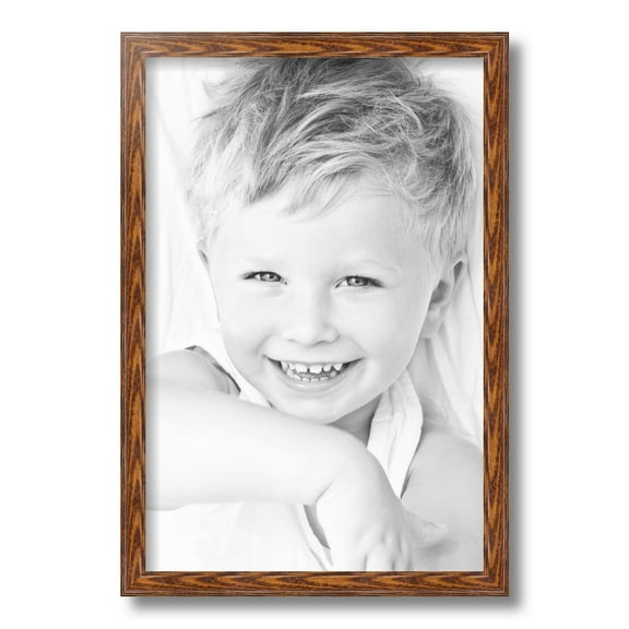 ArtToFrames 12x18 Inch Honey Picture Frame, This Brown Wood Poster Frame is Great for Your Art or Photos, Comes with 060 Plexi Glass (4380)