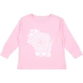 thumbnail image 3 of Inktastic Wisconsin Silhouette Mandala Boys or Girls Long Sleeve Toddler T-Shirt, 3 of 5
