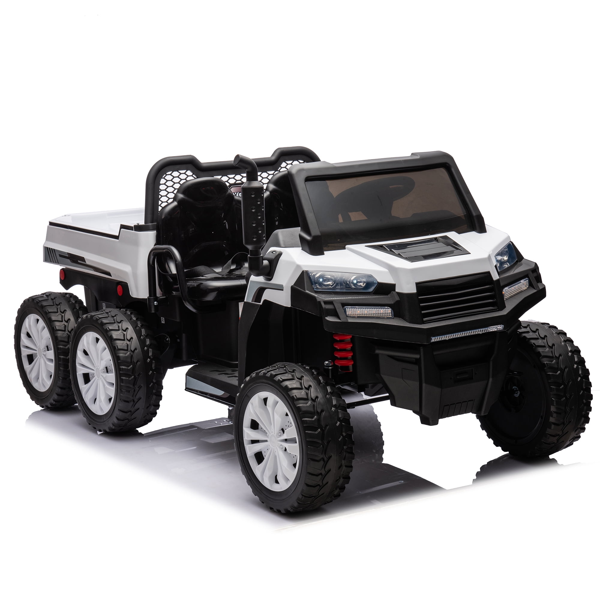 CIPACHO 24V Kids Ride On Dump Truck Car with Remote Control, Electric UTV Vehicles with Electric Dump Bed, 4WD Power 6 Wheels Ride On Toys for Boys Girls, White CIPACHO 24V Kids Ride On Dump Truck Car with Remote Control, Electric UTV Vehicles with Electric Dump Bed, 4WD Power 6 Wheels Ride On Toys for Boys Girls, White