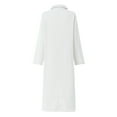 thumbnail image 3 of ZANZEA Women Long Sleeve V Neck Button Down Long Shirt Dress, 3 of 3