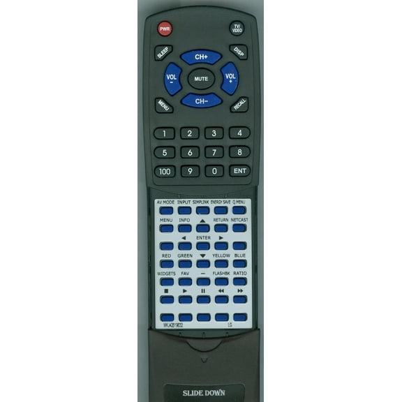 Replacement Remote for LG RTMKJ42519632, MKJ42519632, 47LH50, 42LH50, 55LH50