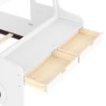 thumbnail image 5 of Miniyam Twin Kids Car Bed Frame with Storage Drawers, Low Profile Vehicle-Shaped Floor Bed with Side Platform, White, 5 of 7