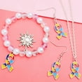 thumbnail image 7 of 20 Pieces Colorful Enamel Autism Charms Alloy Ribbon Shape Autistic Awareness with Puzzle Dangle Pendants for DIY Jewelry Making Craft Decoration Gift, 7 of 7