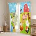 thumbnail image 3 of Manfei Western Farmhouse Chicken Black Out Curtains,Cute Cow Sheep Curtains Pack of 2 (42x63 Each),Farm Animal Pig Bedroom Curtains For Girl Boy,Luxury Bedroom Decor, 3 of 6