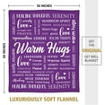 thumbnail image 3 of Warm Hugs Blankets - Breast Cancer Gifts for Women, Encouraging Get Well Soon Gift for Friend Family, Inspirational Healing Blanket, Soft Comfort Throw Blankets 50"x60", 3 of 7
