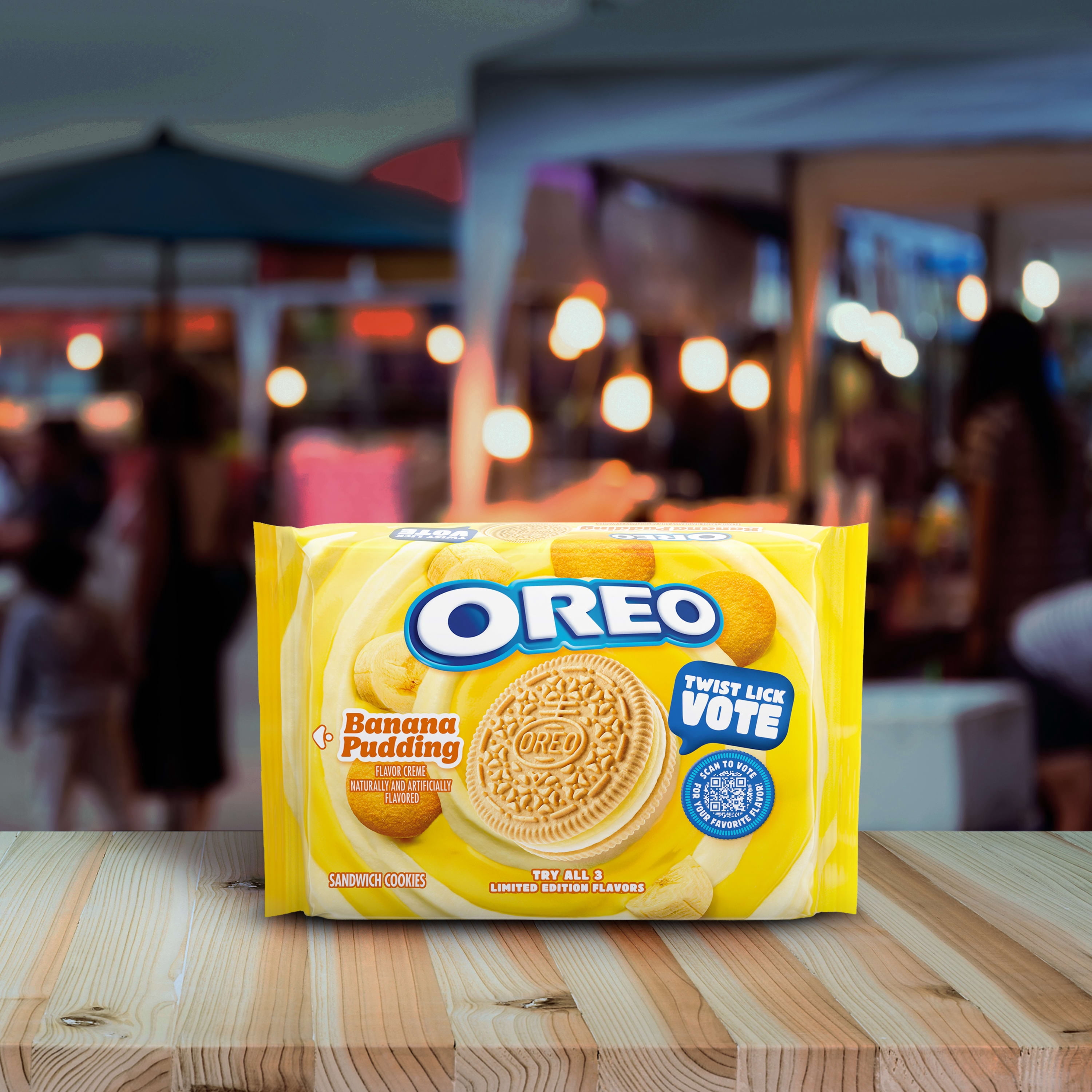 OREO Banana Pudding Sandwich Cookies, Limited Edition, 10.68 oz
