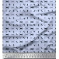 thumbnail image 1 of Soimoi Blue Viscose Chiffon Fabric Insect Printed Craft Fabric by the Yard 42 Inch Wide, 1 of 1
