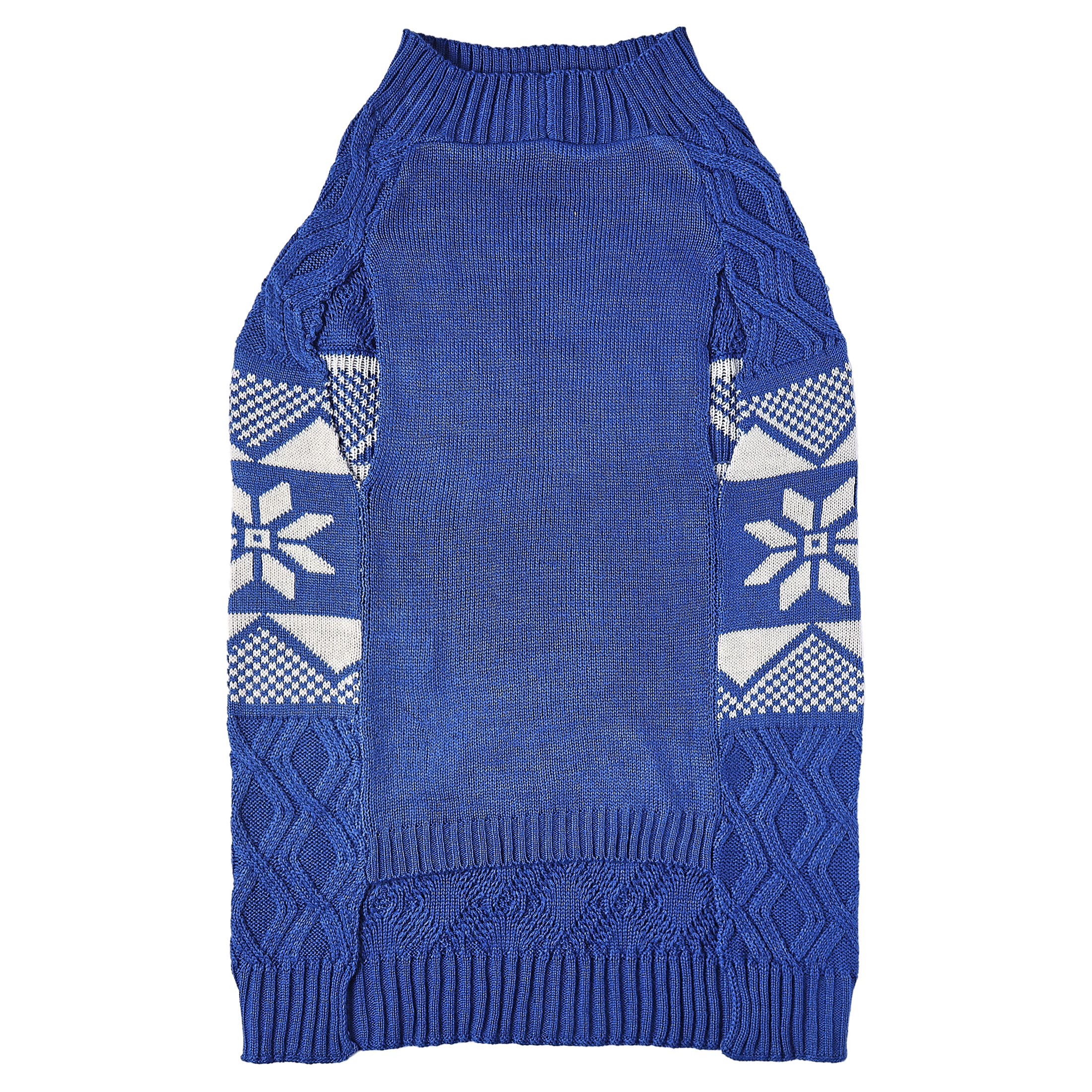 Vibrant Life Holiday Pet Sweater for Dogs, Snowflakes, Blue, Extra Large