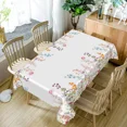 thumbnail image 2 of Nanqianyi Floral Edge Tablecloth,Waterproof Reusable Rectangle Table Cover for Kitchen Dining Party,60"x84", 2 of 6