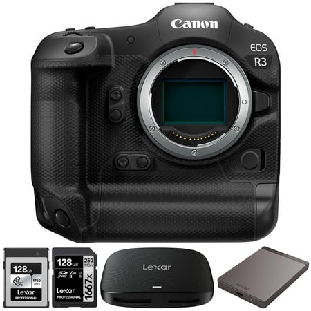 Canon EOS R3 Mirrorless Camera Body + 1TB Portable SSD + 128GB CFexpress Card Bundle