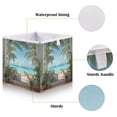 thumbnail image 3 of Foldable Fabric Storage Bin Home Cubes Clothing Organizer Bins Large Collapsible Box Basket for Home Organizer Palm Trees and Ocean, 3 of 7