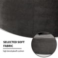 thumbnail image 6 of Leumius Oversized Round Chair Lounge Chaise Indoor,Upholstered Round Sofa Bed with Memory Foam,Comfy Cloud Circle Chair with Deep Seat for Living Room Bedroom,No Assembly Required,Black+ Gray, 6 of 10